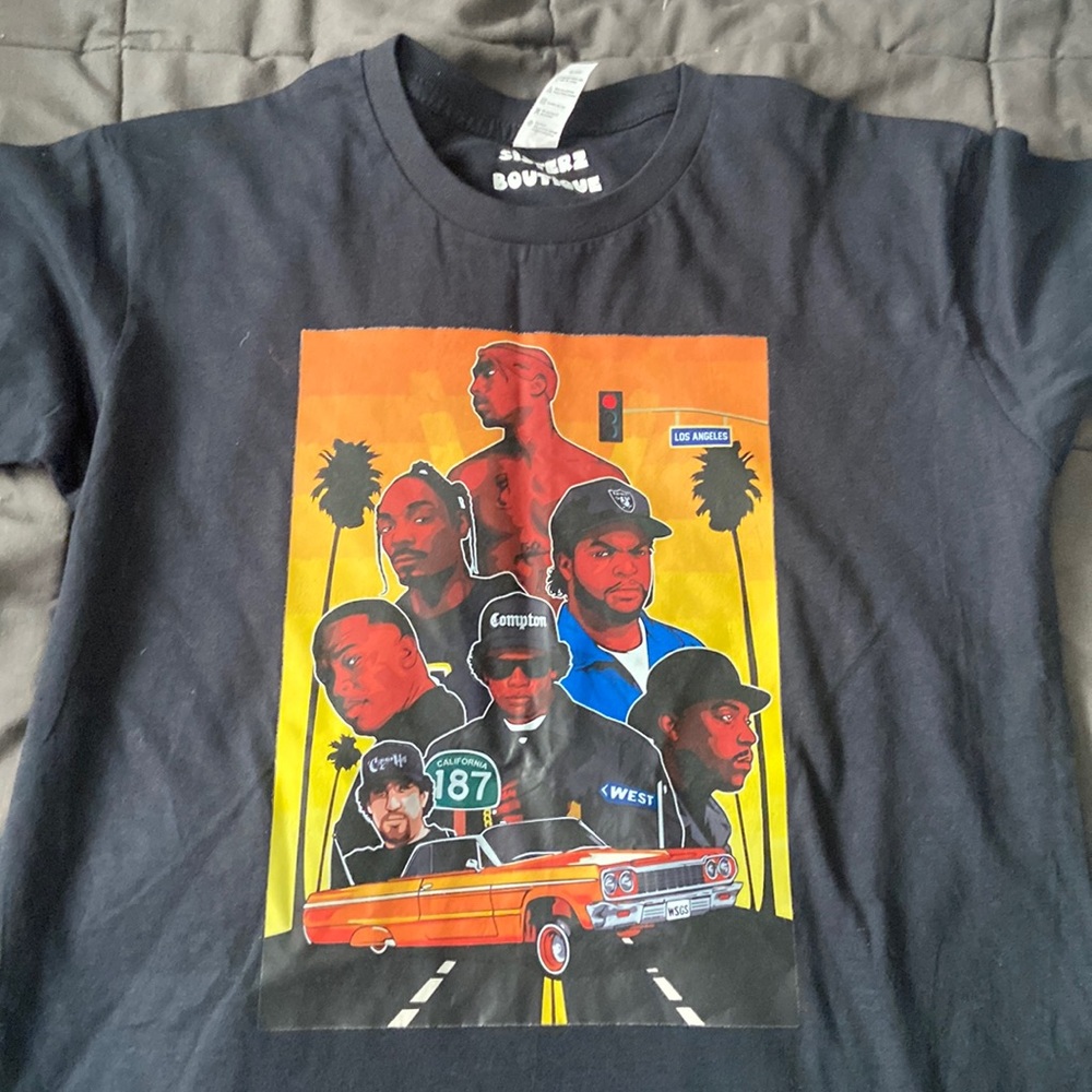 Heat pressed graphic shirt